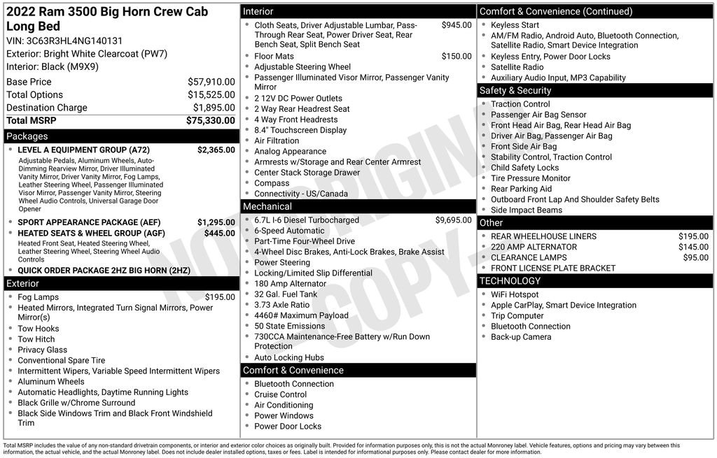ram ram 3500 pickup 2022 3C63R3HL4NG140131 image ram ram 3500 pickup 2022 3C63R3HL4NG140131 image